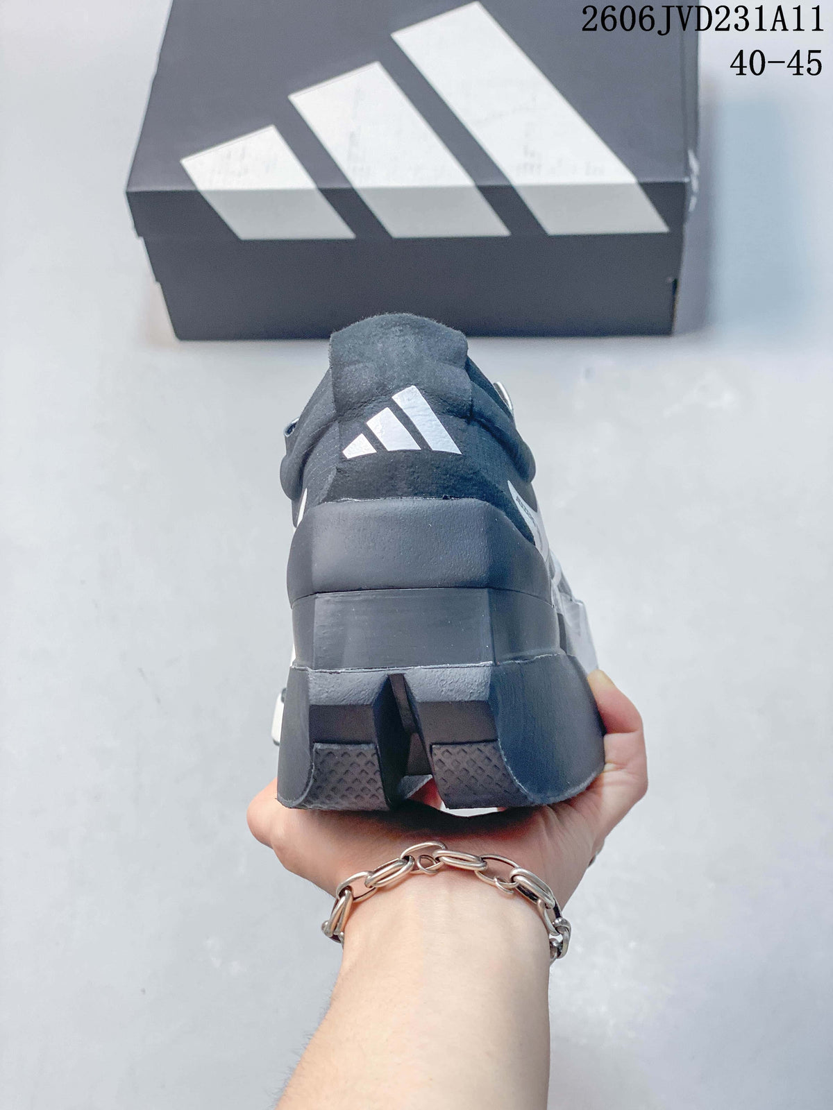 Rear view showing the heel and sculpted sole of an Adidas Adizero Dropset Elite shoe