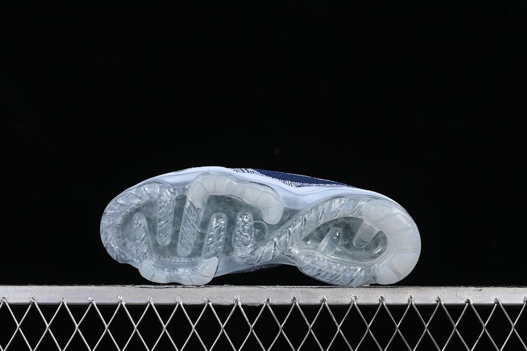 Underside view showing the transparent Air sole unit
