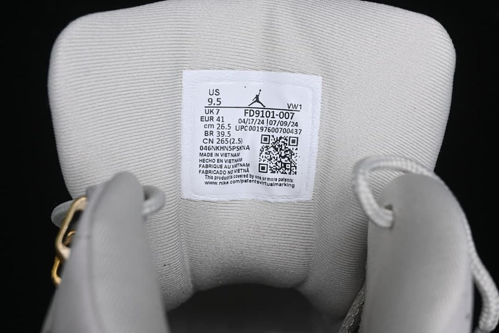 Interior shoe label showing style code FD9101-007 and EU size 41