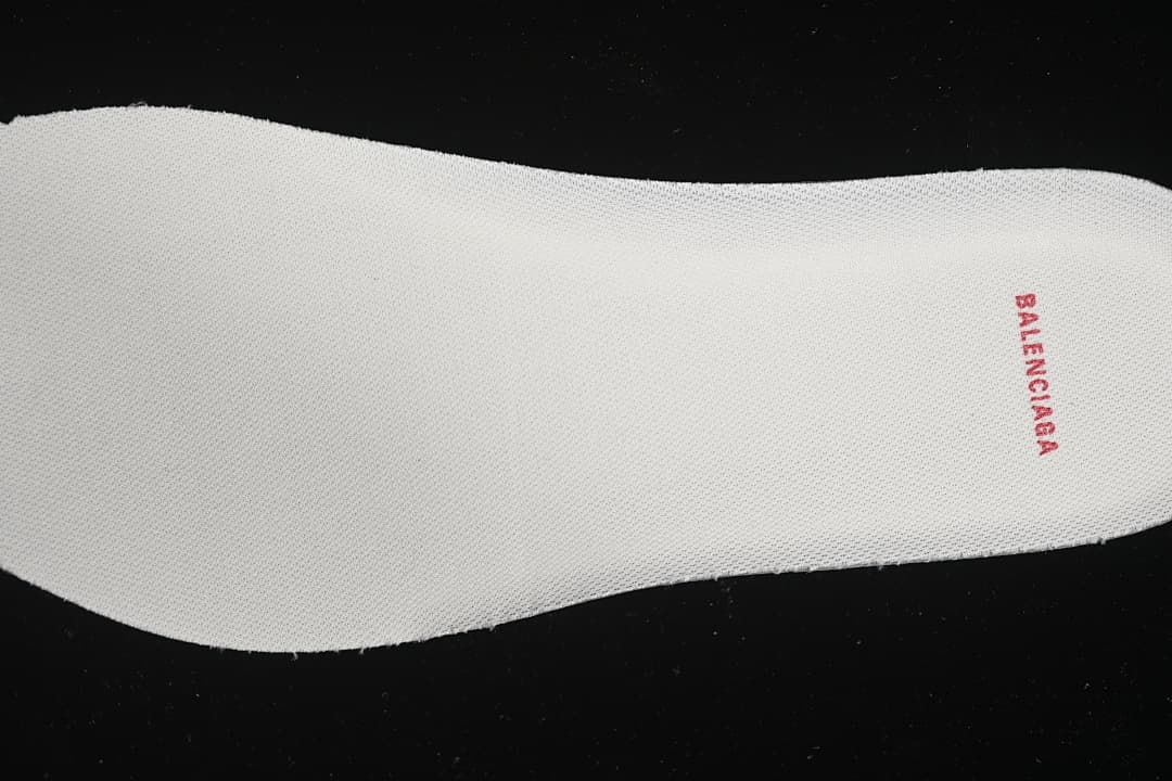 White insole with red Balenciaga lettering