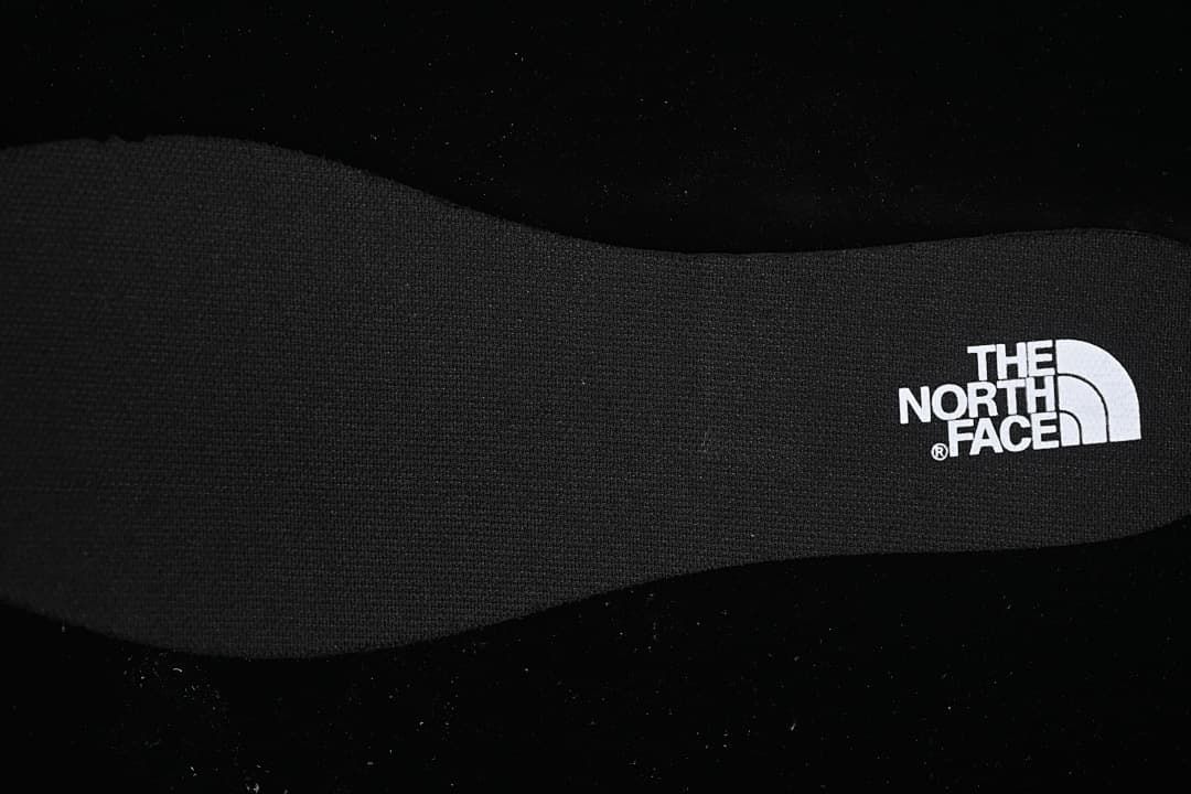Close-up of the insole with The North Face logo