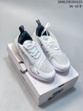 Pair of white Nike Air Max 270 sneakers on a shoebox