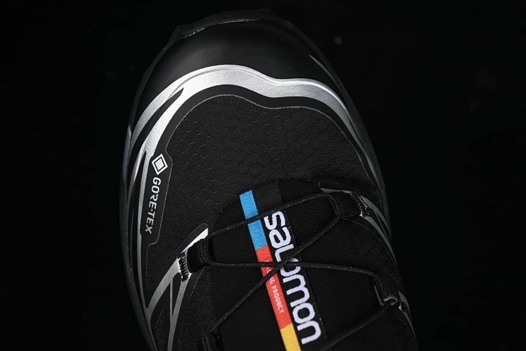 Top view of the toe and tongue with a GORE-TEX marking visible.