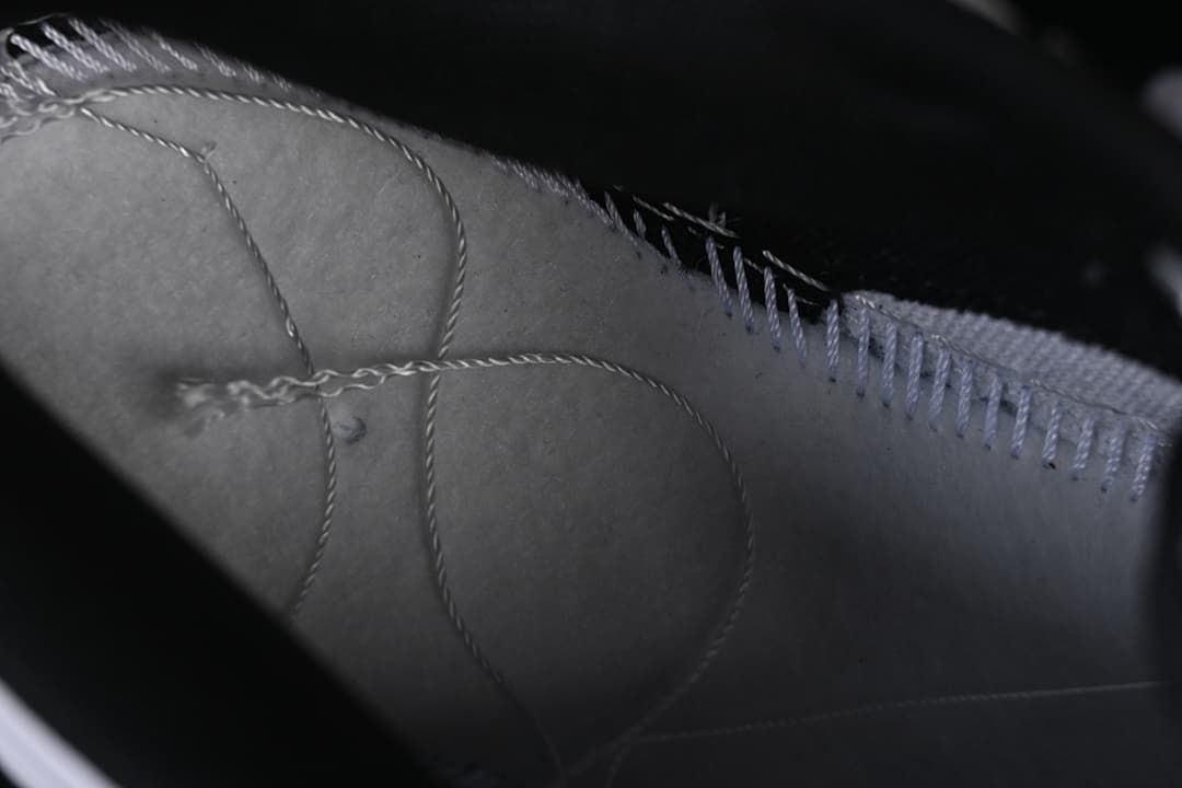 Close-up detail of interior stitching