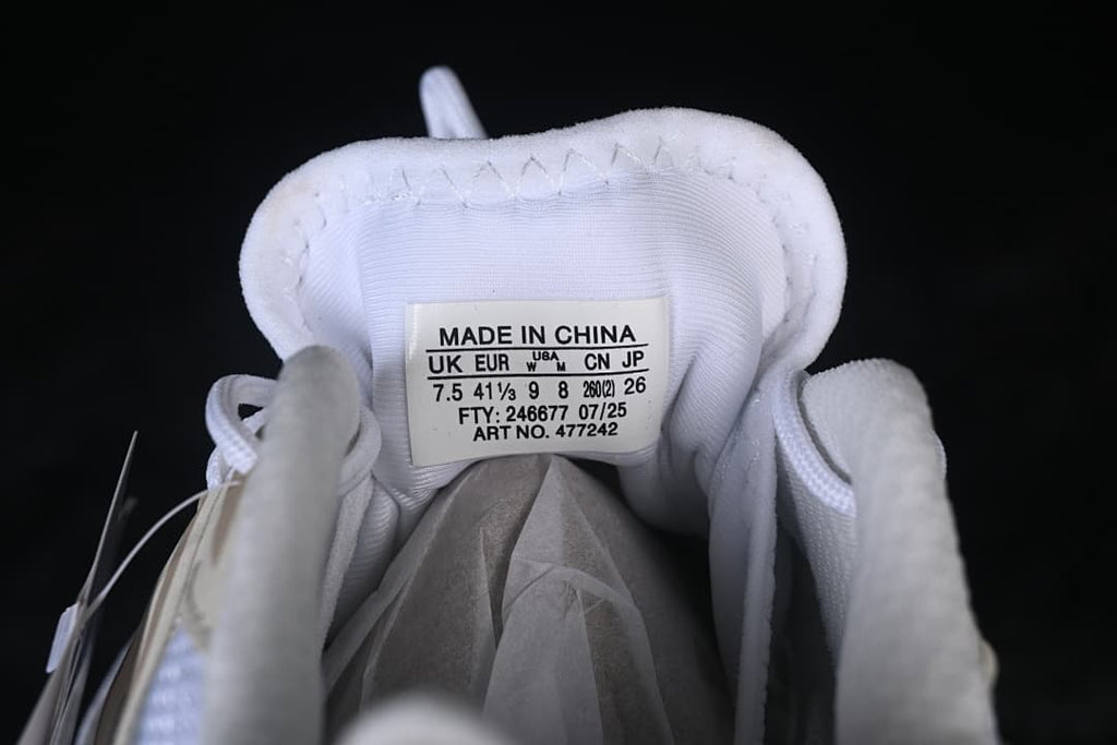 Tongue label showing UK, EU, US, China and Japan sample sizing.