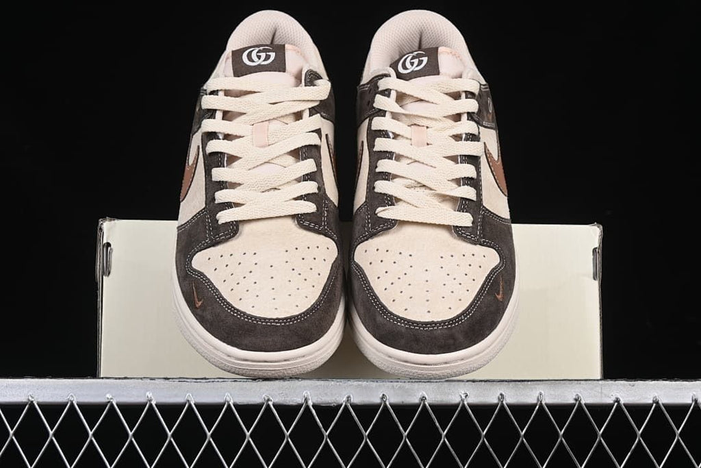 Front view of the pair showing the toe boxes, laces, and contrasting overlays.