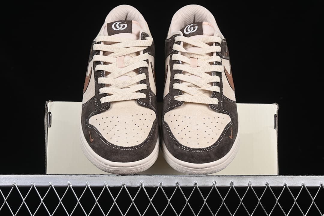 Front view of the pair showing the toe boxes, laces, and contrasting overlays.