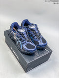 Pair of blue and black ASICS Gel-Nimbus 10.1 sneakers displayed on a branded shoebox.