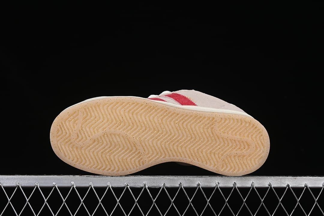 Underside showing the patterned tan outsole