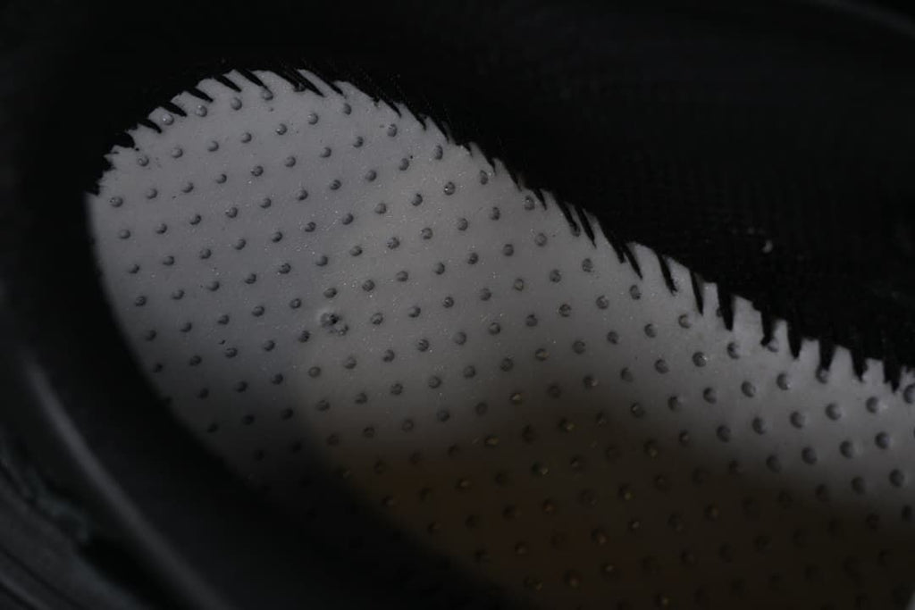 Close-up view inside the sneaker