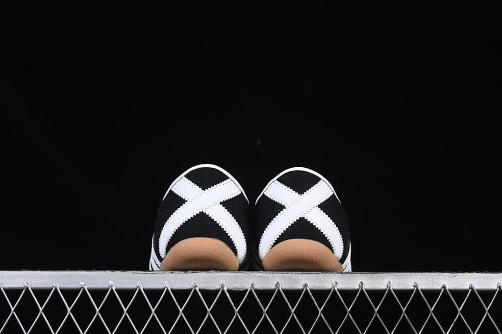 Rear view of the pair showing the white heel detailing