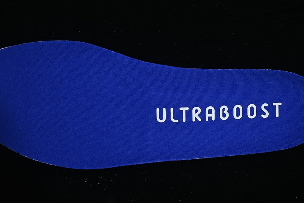 Blue Ultraboost-branded insole