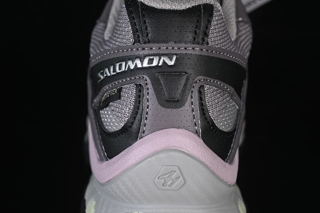 Rear view of the shoe showing heel structure and Salomon branding