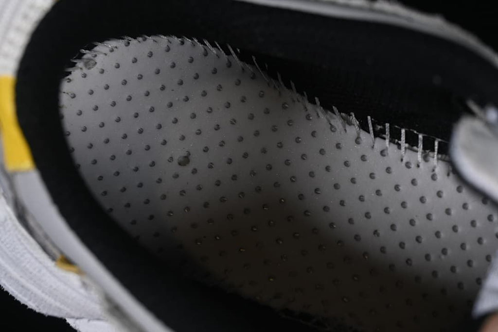 Interior view showing a perforated footbed