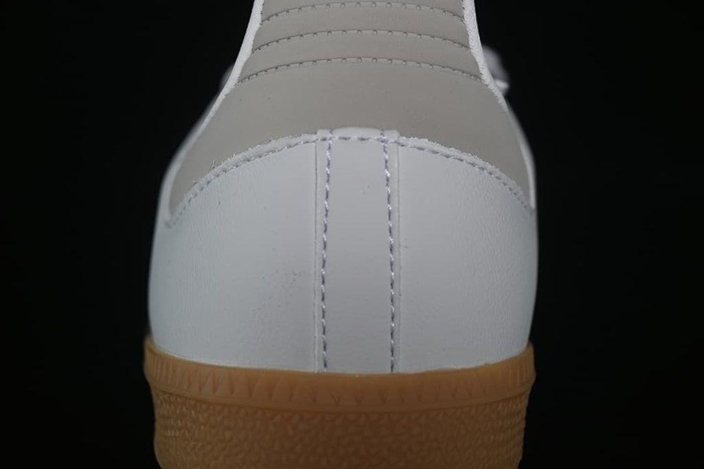 Rear view showing the heel construction and gum-colored outsole