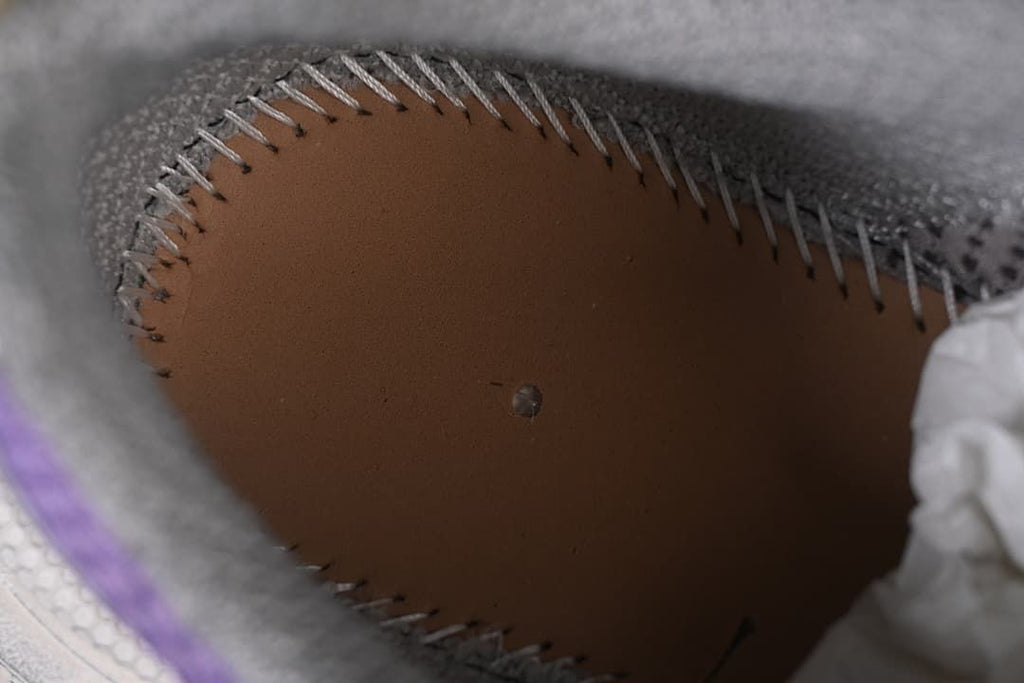 Close-up inside the shoe showing interior construction.
