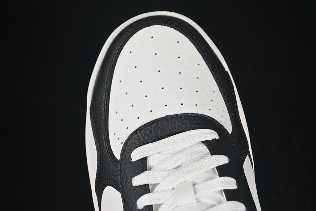 Top view showing the perforated toe and lace-up front
