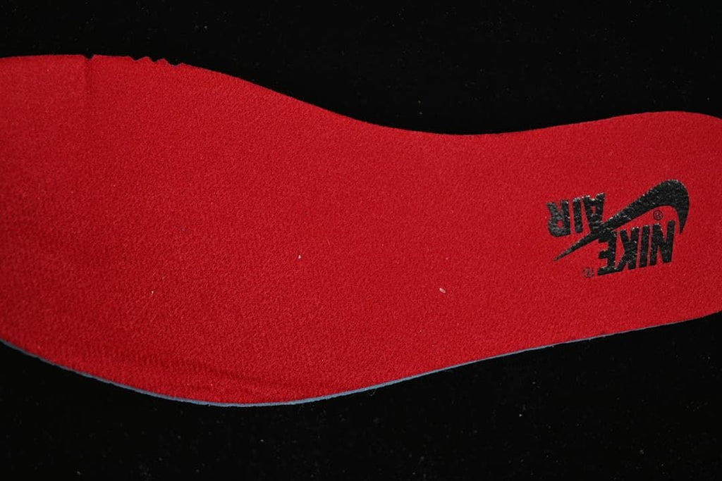 Red insole with a visible Nike logo