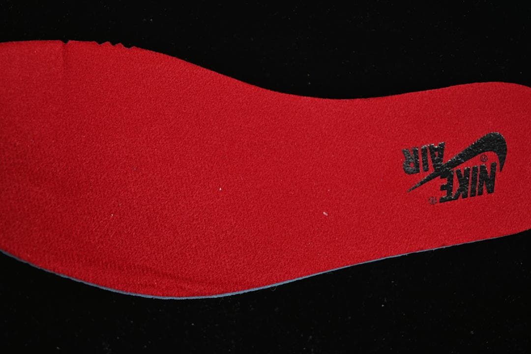 Red insole with a visible Nike logo
