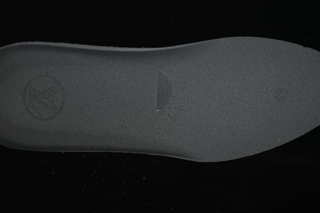 Close-up of the sneaker's dark insole