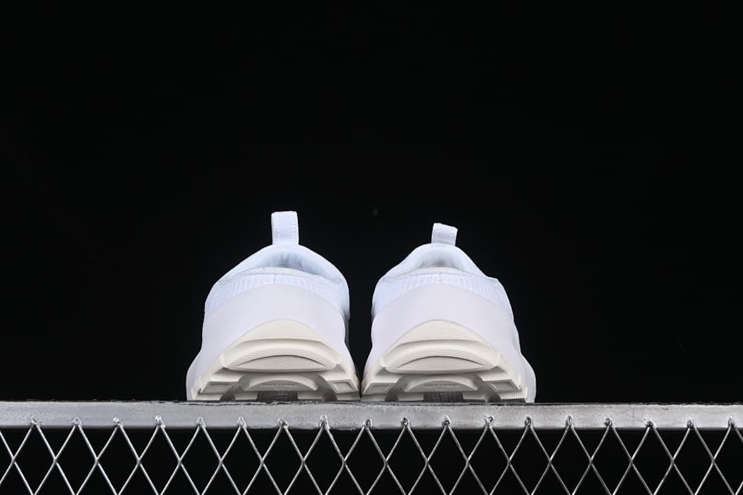 Rear view of the shoes showing the heel and outsole