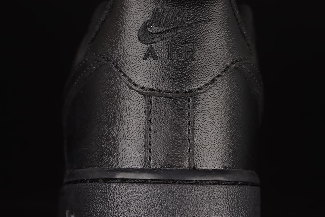 Close-up of the black heel with Nike Air branding.