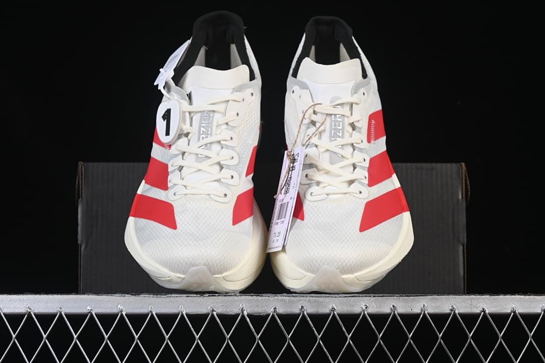 Front view of the pair with the shoe box behind them