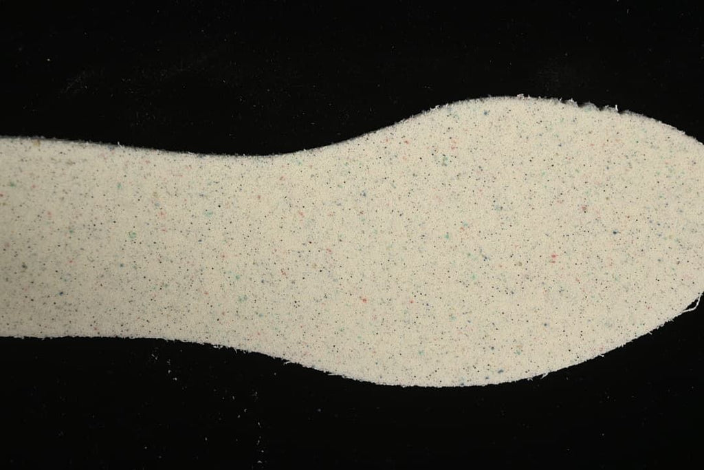 Removable shoe insole shown from the underside