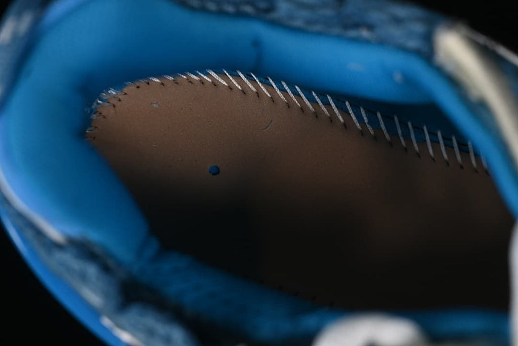 Close-up of the interior lining and stitching