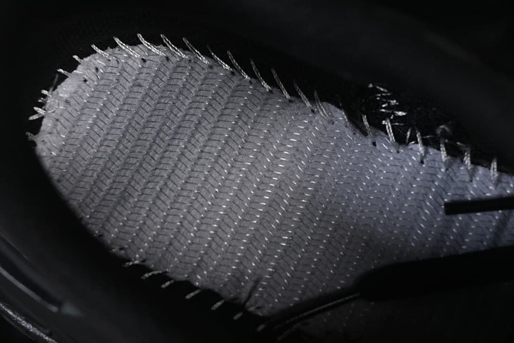 Close-up detail of the sneaker's textured inner construction