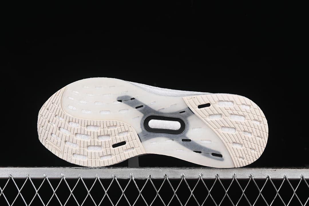 Underside view showing the patterned outsole