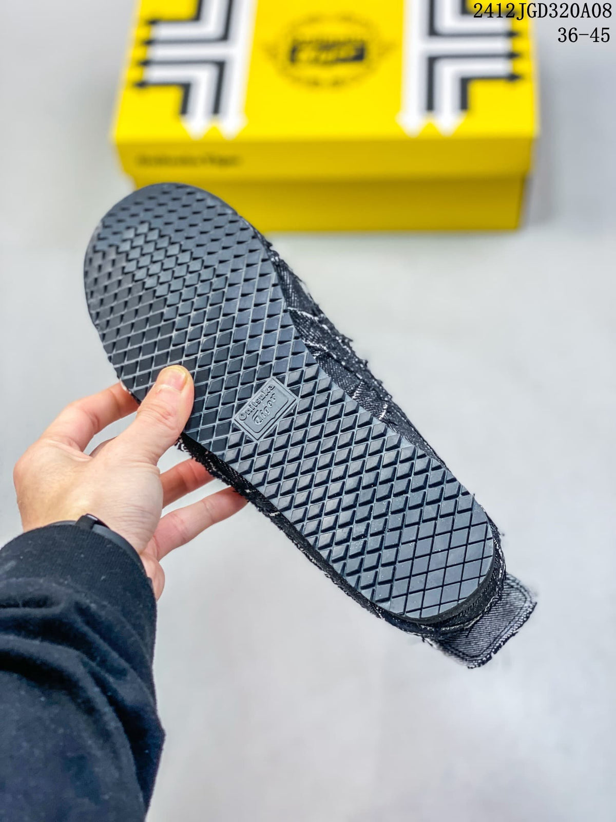 Close-up of the sneaker's textured outsole
