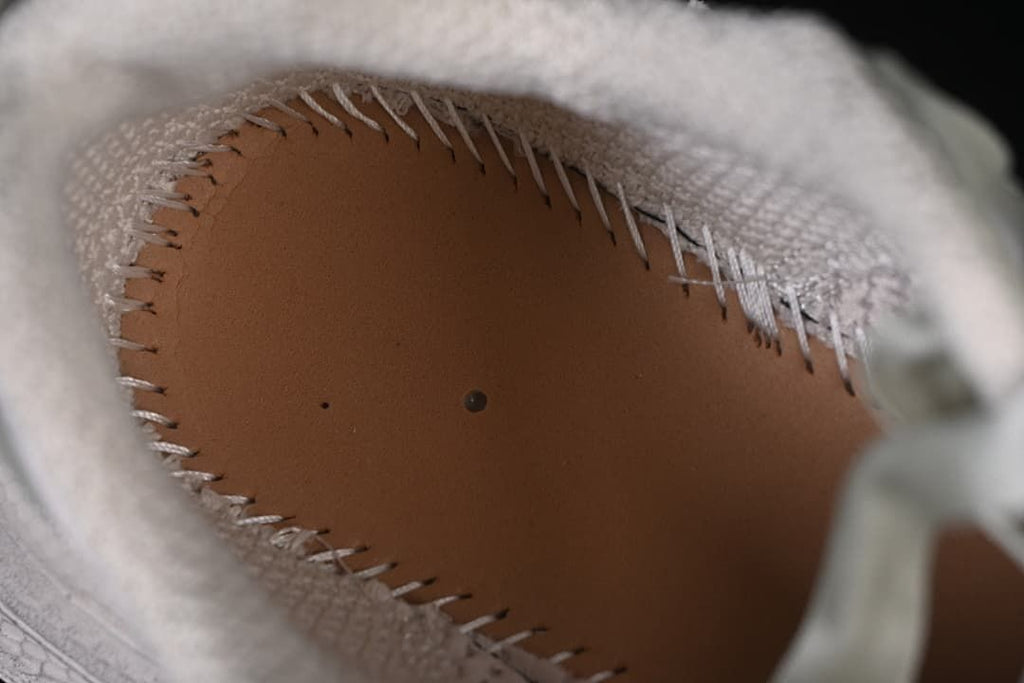 Close-up of stitching and interior construction