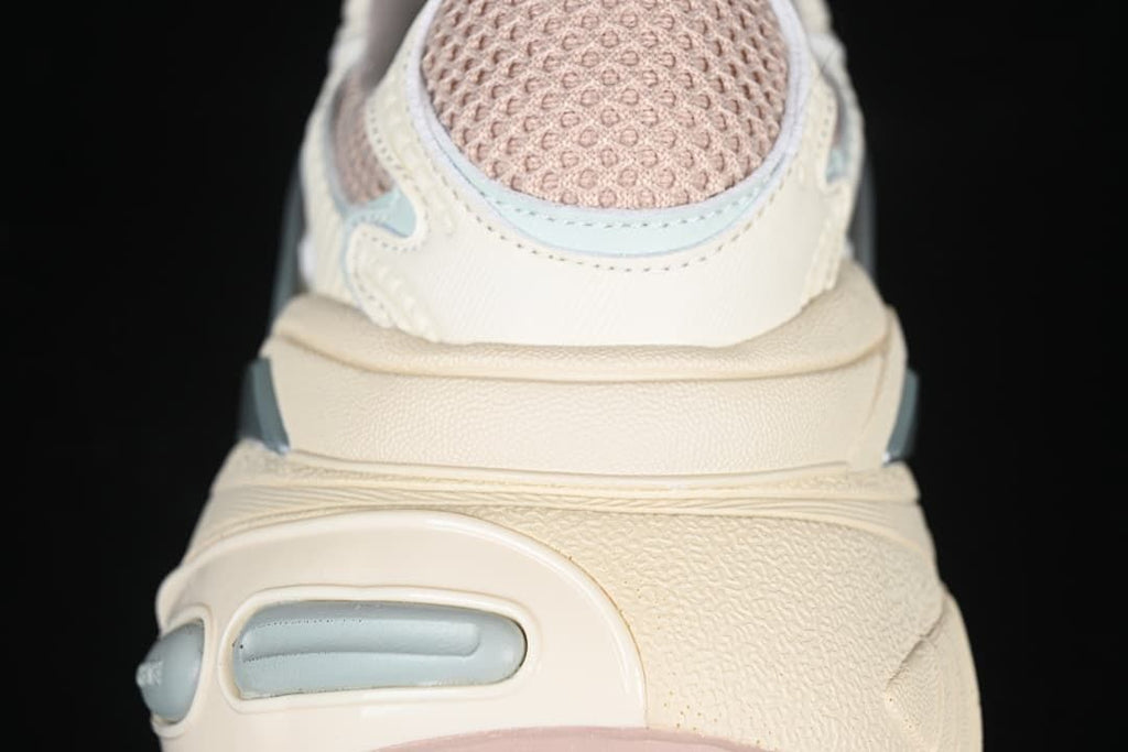Rear close-up of the sneaker's heel and sculpted sole