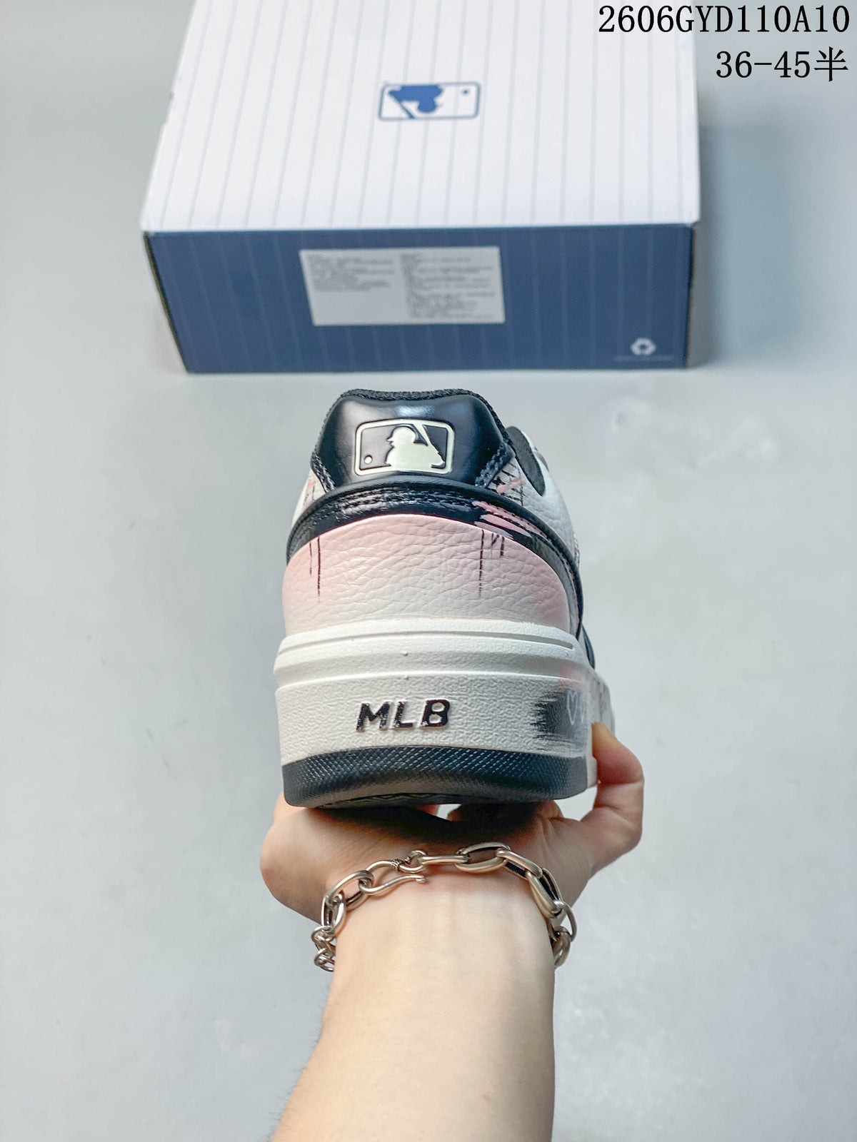 Rear view of the sneaker showing its heel and sole details