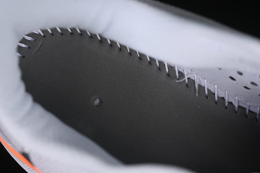 Close-up of stitching and interior construction