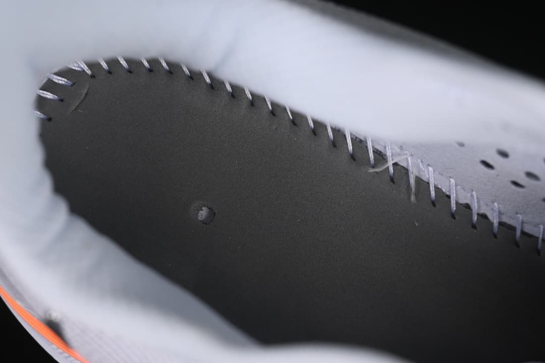 Close-up of stitching and interior construction