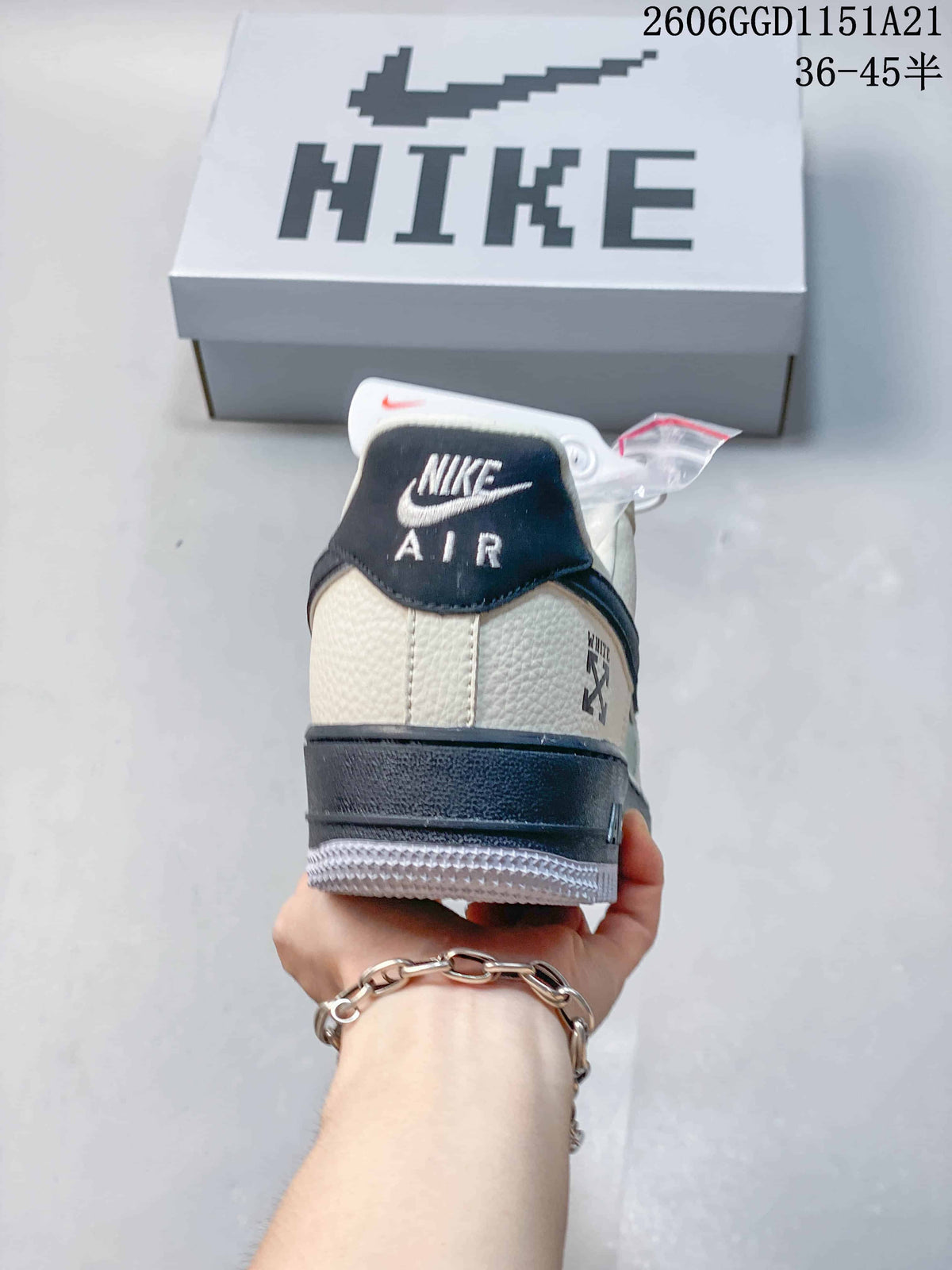Heel view showing the dark heel tab and graphic detailing