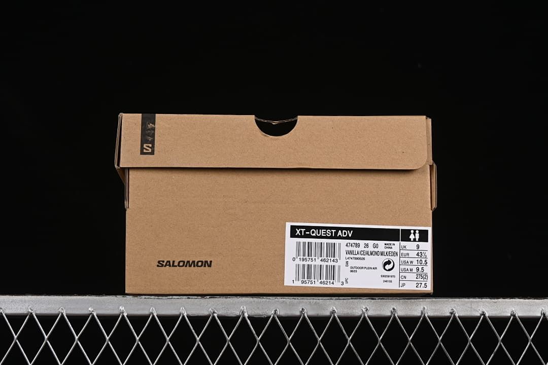 Shoe box label identifies the XT-Quest ADV model and displays one sample size.