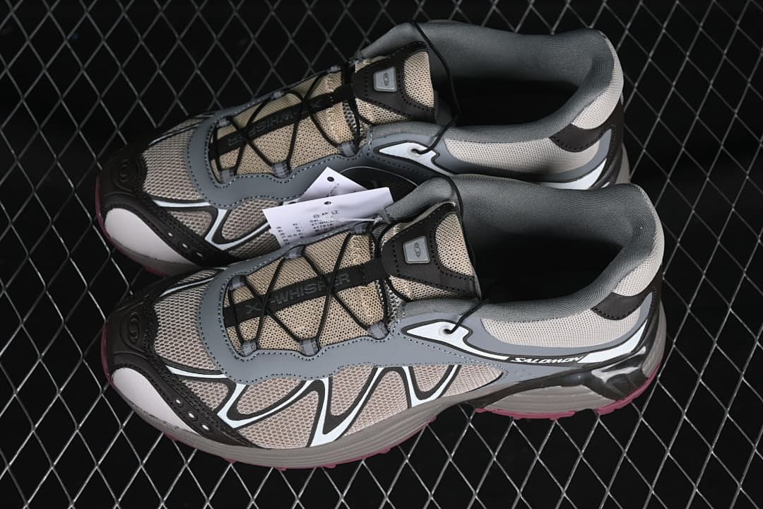 Pair of Salomon XT-Whisper shoes viewed from above at an angle.