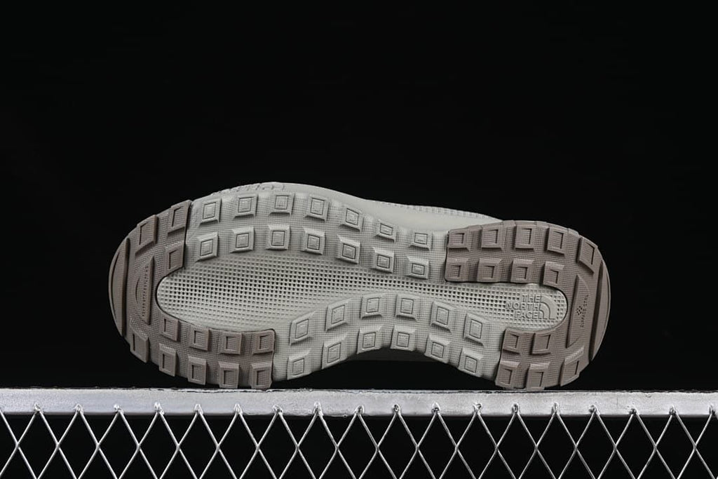 Underside view of the patterned outsole.