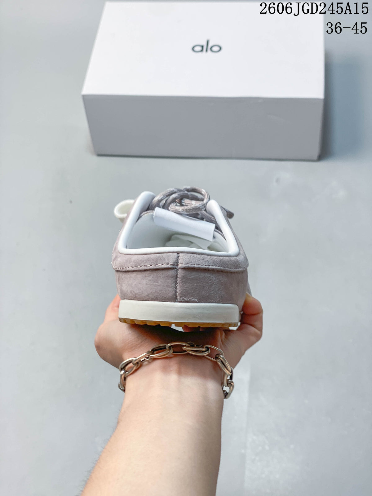 Rear view showing the sneaker's heel and outsole