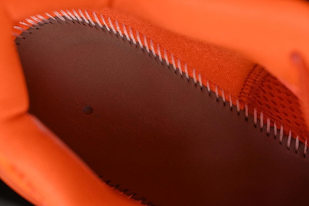 Close-up of interior stitching and lining