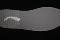 Close-up of the grey outsole tread