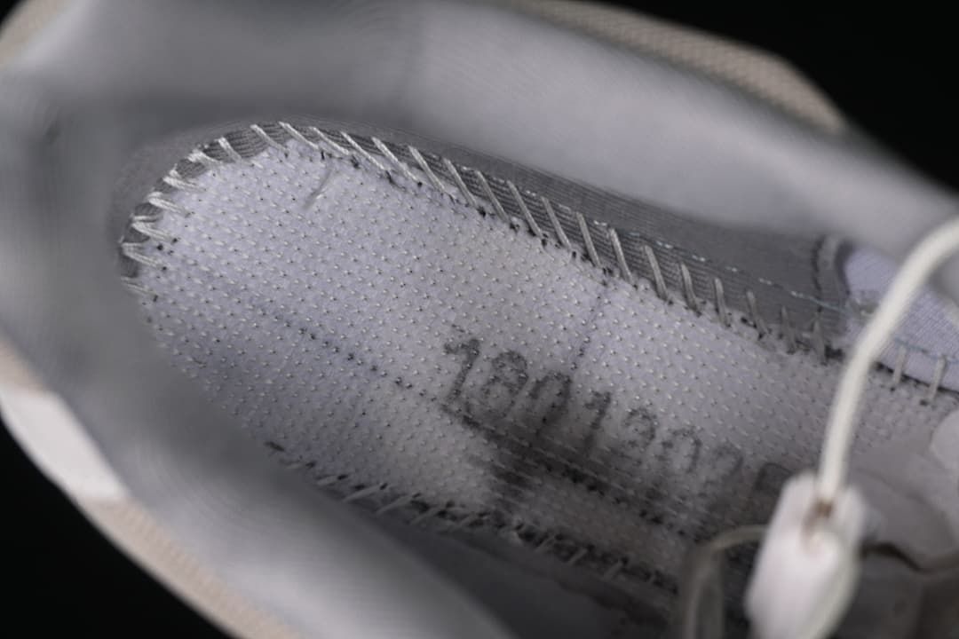 Close-up view inside the shoe.