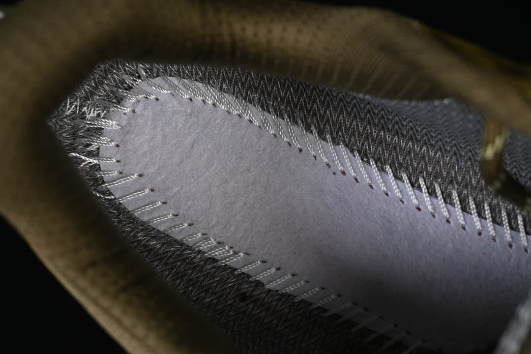 Close-up of interior stitching and lining