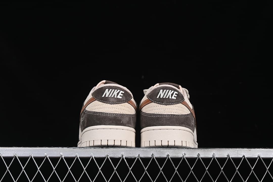 Rear view of both sneakers showing heel panels and branding.