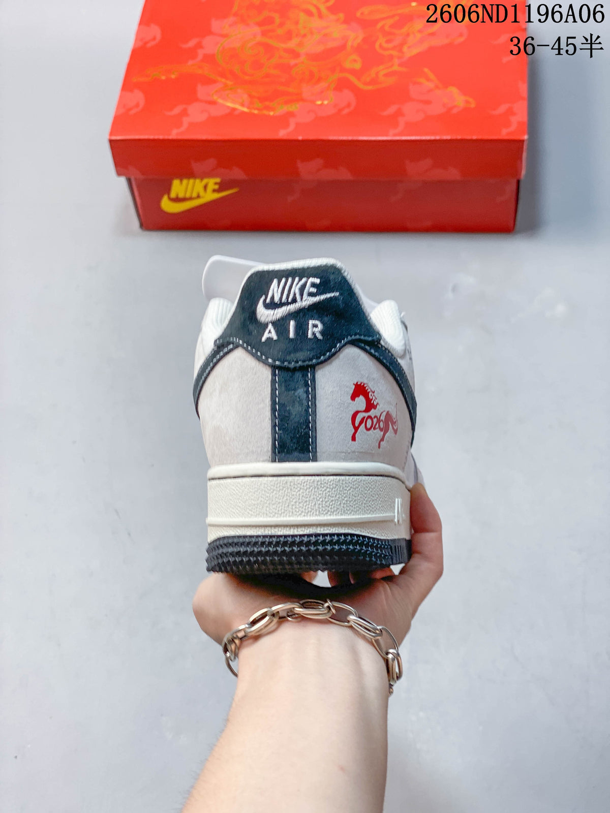 Rear view of the sneaker with a horse graphic and “2026” text at the heel.