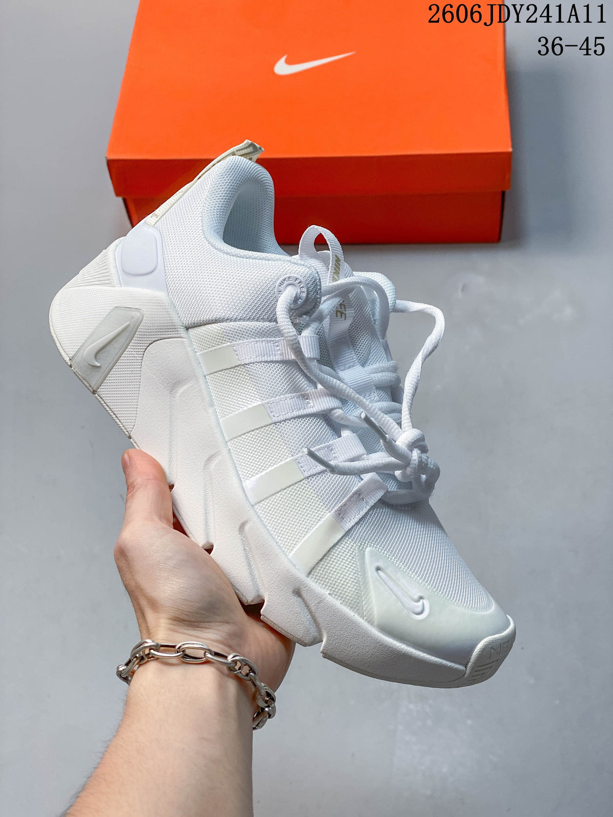 Close-up of a white Nike Free Metcon 7 training shoe with tonal details.