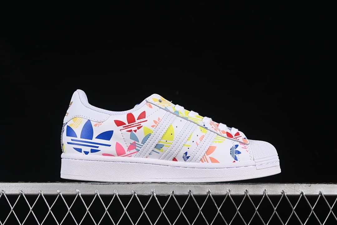 Opposite side profile of the multicolor adidas Superstar sneaker